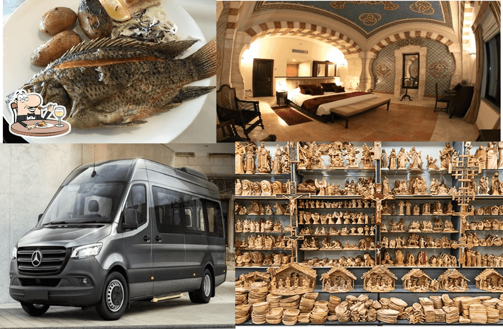 Busses, hotels, restaurants .... 